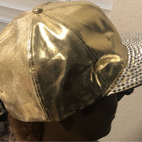 Studded metallic Gold with Studs baseball hat caps Size One Fit Al - Picture 11 of 11